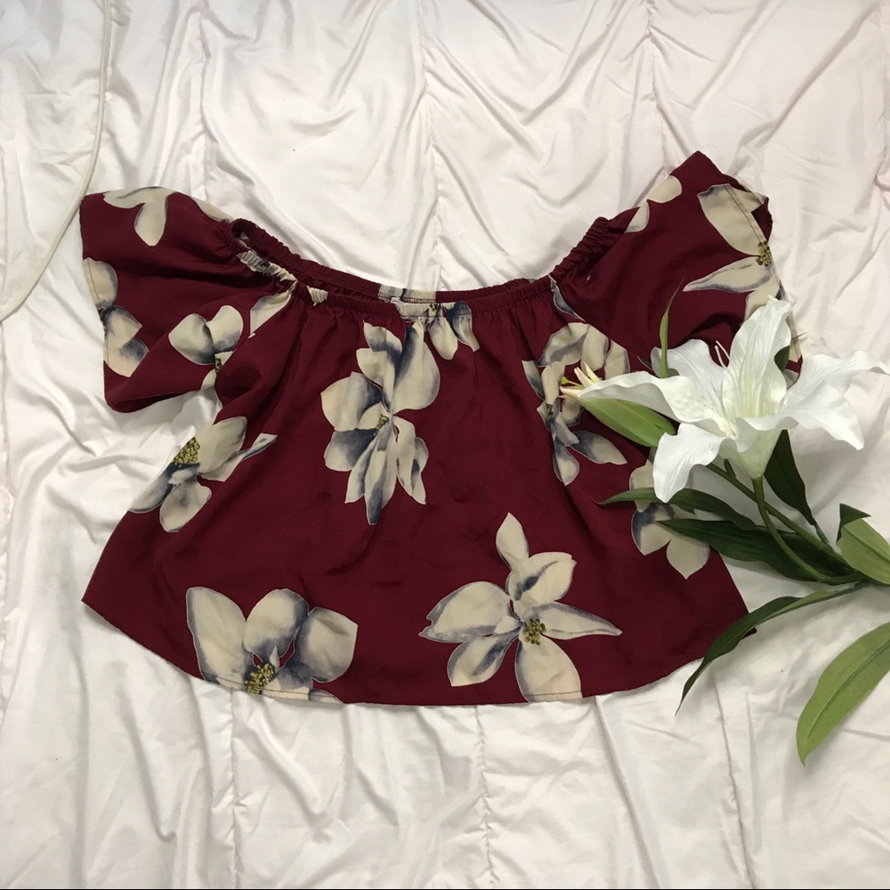 Floral off the shoulder blouse